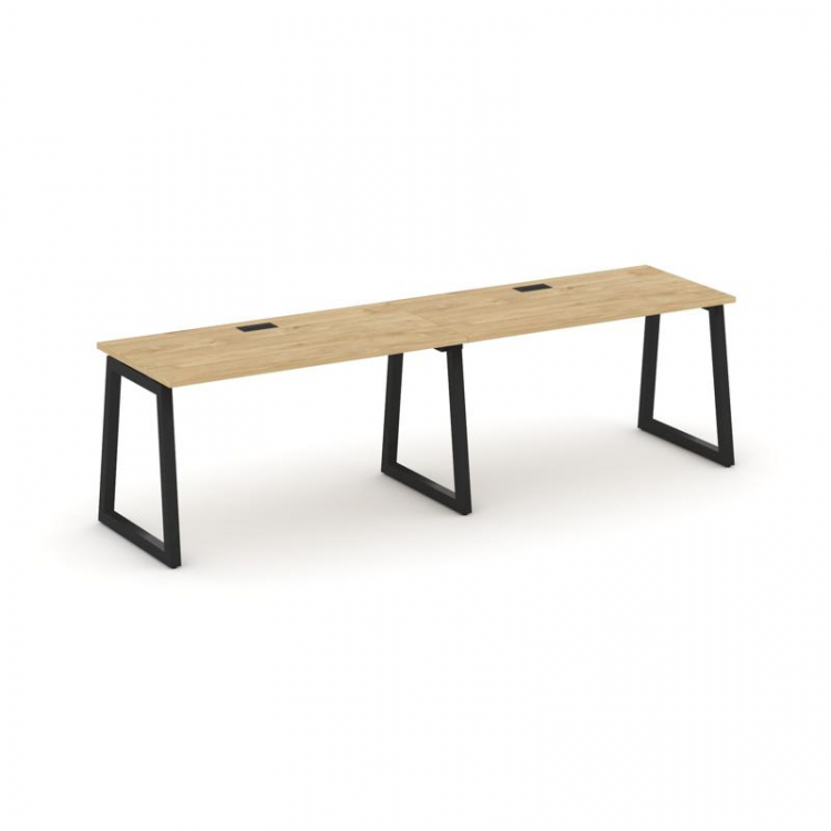 Style Project Рабочая станция 1 сторон. SN-5T1.ORS-012 Тиквуд Светлый/Металл Черный/Заглушка Пластик