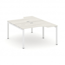 Style Project Рабочая станция эргоном. SN-5P.DRPA-001 Дуб Наварра/Металл Белый 1380*1232/1992*750