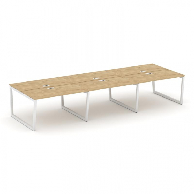 Style Project Рабочая станция 2-х сторон. SN-5T2.DRS-072 Тиквуд Светлый/Металл Белый/Заглушка Пласти