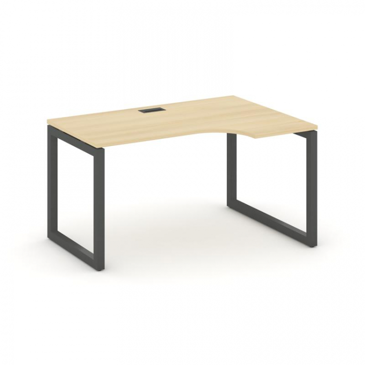 Style Project Стол рабочий эргоном. SN-5O.SPA-021(R) Акация Лорка/Металл Антрацит 1380*800/980*750