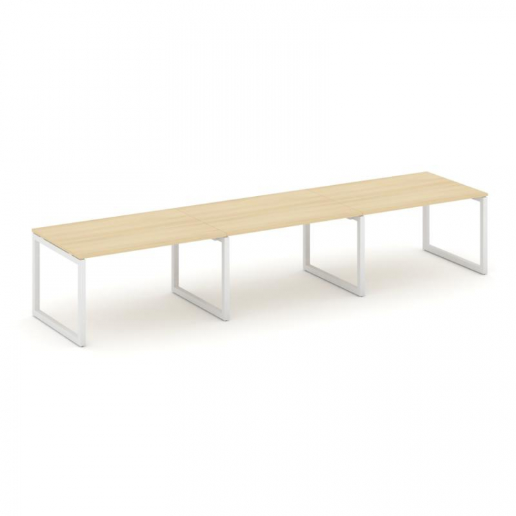 Style Project Стол переговорный SN-5O.SPRG-024.3 Акация Лорка/Металл Белый 4740*980*750