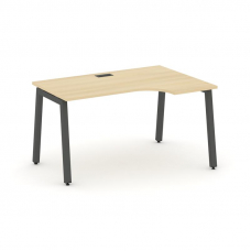 Style Project Стол рабочий эргоном. SN-5A.SPA-022(R) Акация Лорка/Металл Антрацит 1580*800/980*750