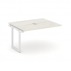 Style Project Проходной наб. элем. перег. стола SN-5O.NSPRG-033 Дуб Наварра/Металл Белый 1380*1180*7