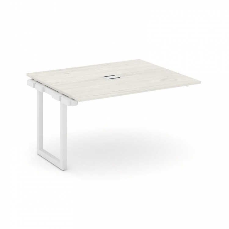 Style Project Проходной наб. элем. перег. стола SN-5O.NSPRG-033 Дуб Наварра/Металл Белый 1380*1180*7