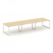 Style Project Стол переговорный SN-5O.SPRG-053.3 Акация Лорка/Металл Белый 4410*1180*750