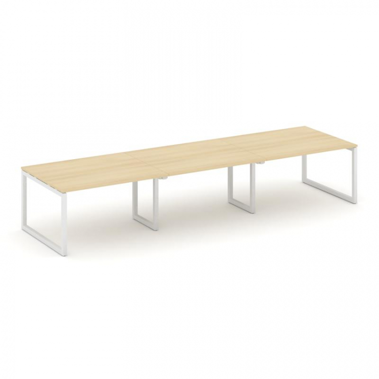 Style Project Стол переговорный SN-5O.SPRG-053.3 Акация Лорка/Металл Белый 4410*1180*750