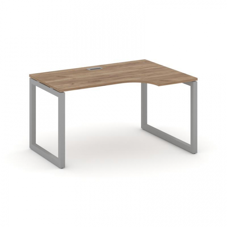 Style Project Стол рабочий эргоном. SN-5O.SPA-001(R) Дуб Табак/Металл Серый 1380*600/980*750