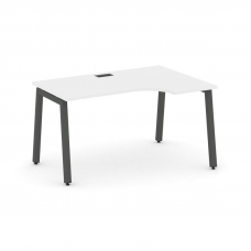 Style Project Стол рабочий эргоном. SN-5A.SPA-012(R) Белый/Металл Антрацит 1580*700/980*750