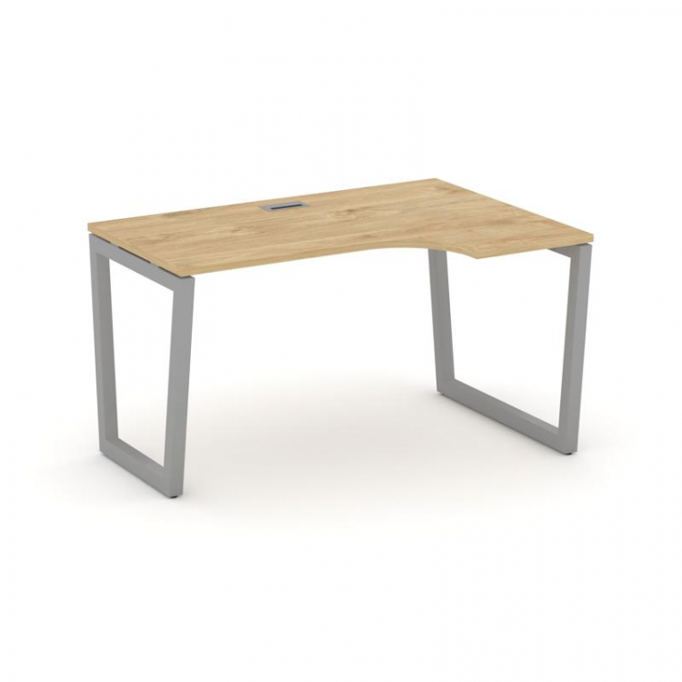 Style Project Стол рабочий эргоном. SN-5T2.SPA-021(R) Тиквуд Светлый/Металл Серый/Заглушка Пластик С