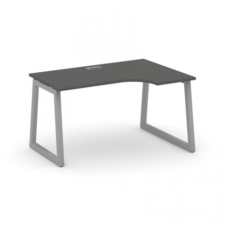 Style Project Стол рабочий эргоном. SN-5T1.SPA-011(R) Антрацит/Металл Серый/Заглушка Пластик Серебри