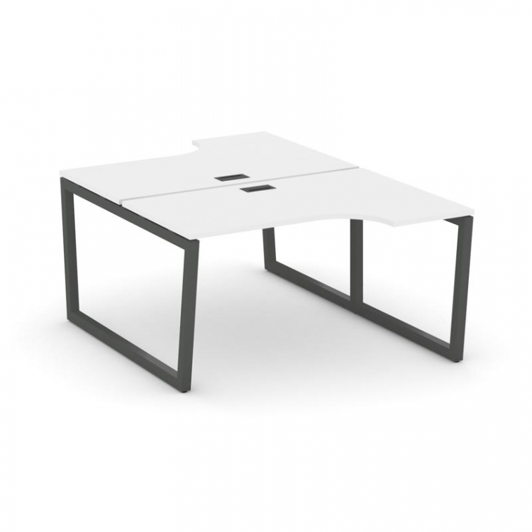 Style Project Рабочая станция эргоном. SN-5T2.DRPA-021 Белый/Металл Антрацит/Черный Пластик 1380*800