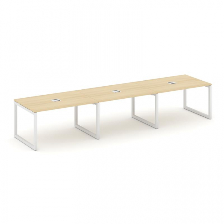 Стайл Проджект Стол переговорный SN-5O.SPRG-023 Акация Лорка/Металл Белый 4140*980*750