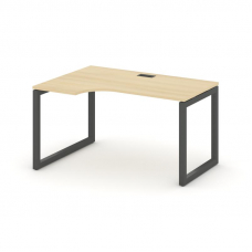 Style Project Стол рабочий эргоном. SN-5O.SPA-001(L) Акация Лорка/Металл Антрацит 1380*600/980*750