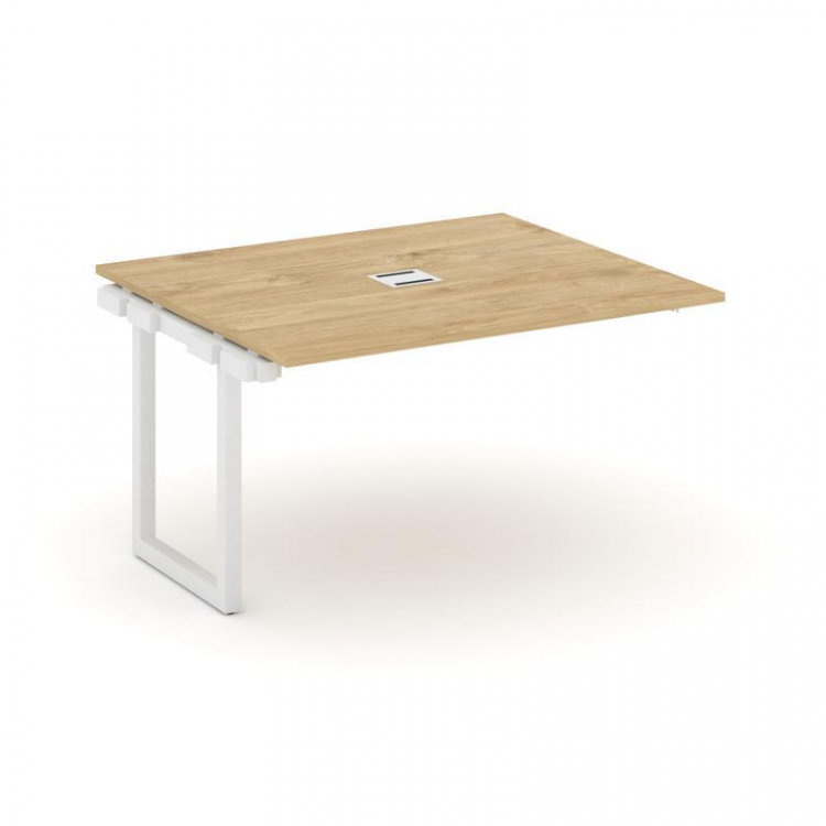 Style Project Проходной наб. элем. перег. стола SN-5O.NSPRG-033 Тиквуд Светлый/Металл Белый 1380*118