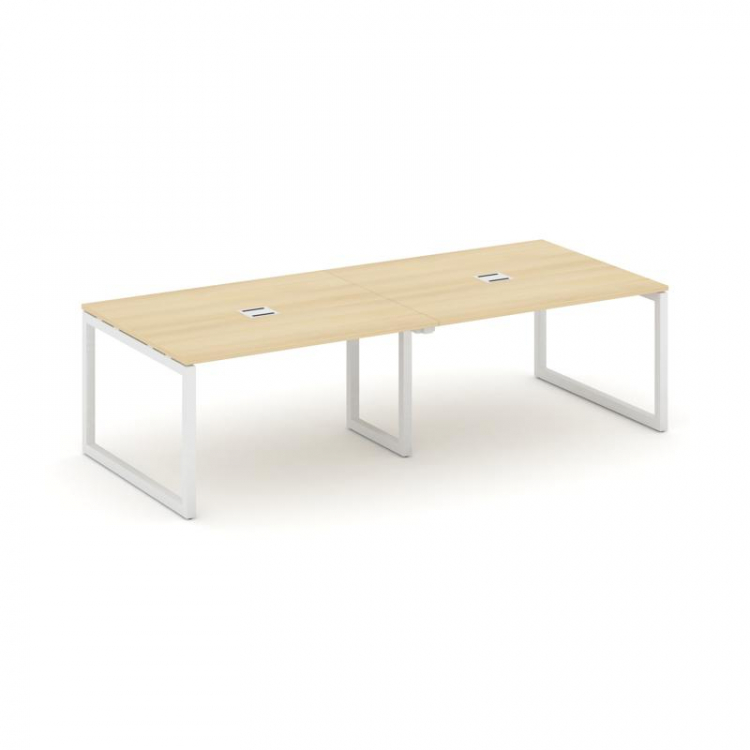 Style Project Стол переговорный SN-5O.SPRG-044 Акация Лорка/Металл Белый 3160*1180*750