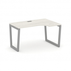 Style Project Стол рабочий эргоном. SN-5T2.SPA-012(R) Дуб Наварра/Металл Серый/Заглушка Пластик Сере