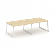 Style Project Стол переговорный SN-5T1.SPRG-043.3 Акация Лорка/Металл Белый 2760*1180*750