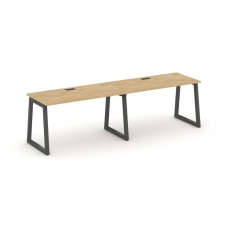 Style Project Рабочая станция 1 сторон. SN-5T1.ORS-024 Тиквуд Светлый/Металл Антрацит/Заглушка Пласт