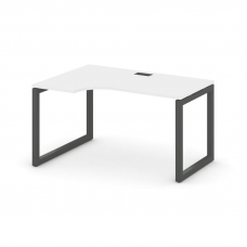 Style Project Стол рабочий эргоном. SN-5O.SPA-022(L) Белый/Металл Антрацит 1580*800/980*750