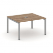 Style Project Стол переговорный SN-5P.SPRG-033 Дуб Табак/Металл Серый 1380*1180*750