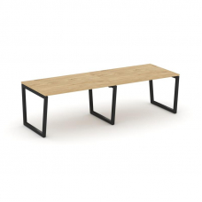 Style Project Стол переговорный SN-5T2.SPRG-013.3 Тиквуд Светлый/Металл Черный 2760*980*750