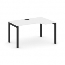 Style Project Стол рабочий эргоном. SN-5P.SPA-001(R) Белый/Металл Черный 1380*600/980*750