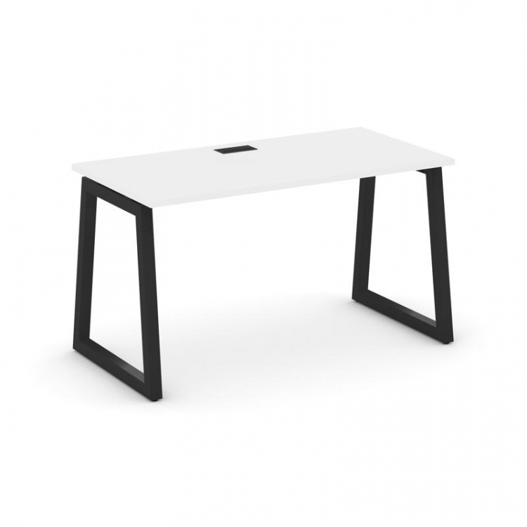 Style Project Стол письменный SN-5T1.SP-024 Белый/Металл Черный/Заглушка Пластик Черный 1580*800*750