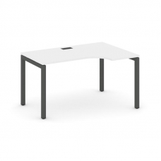 Style Project Стол рабочий эргоном. SN-5P.SPA-021(R) Белый/Металл Антрацит 1380*800/980*750