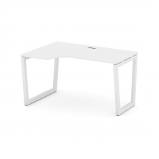 Style Project Стол рабочий эргоном. SN-5T2.SPA-002(L) Белый/Металл Белый/Заглушка Пластик Белый 1580