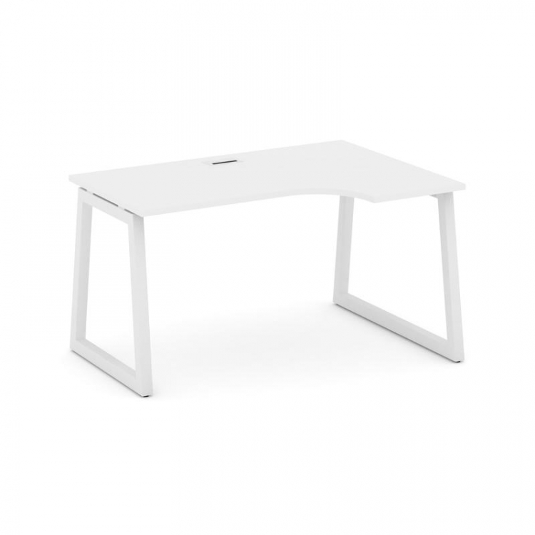 Style Project Стол рабочий эргоном. SN-5T1.SPA-001(R) Белый/Металл Белый/Заглушка Пластик Белый 1380