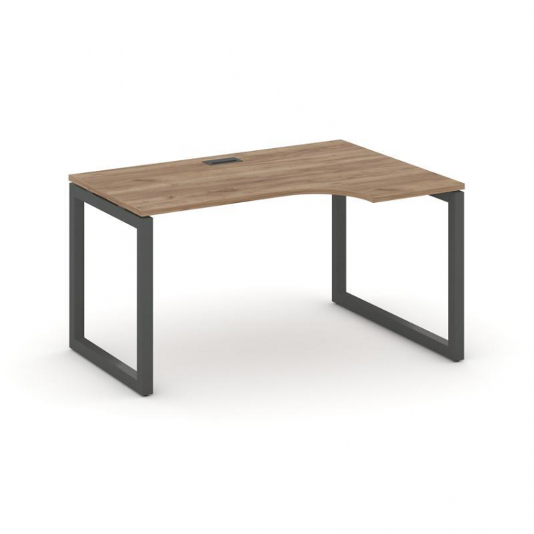 Style Project Стол рабочий эргоном. SN-5O.SPA-002(R) Дуб Табак/Металл Антрацит 1580*600/980*750