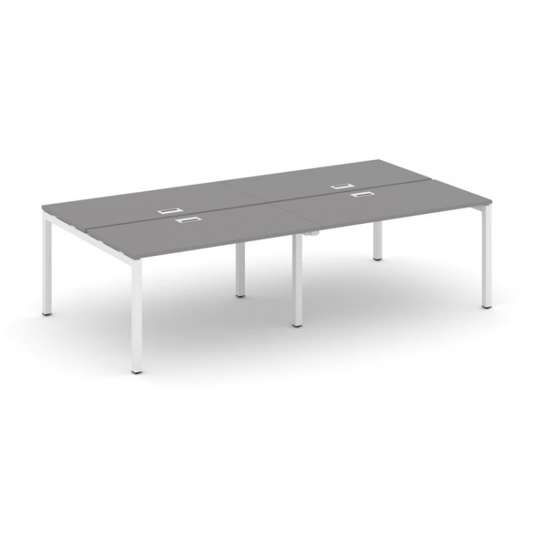 Стайл Проджект Рабочая станция двухсторонняя SN-5P.DRS-033 Серый Пепел/Металл Белый 2760*1232*750