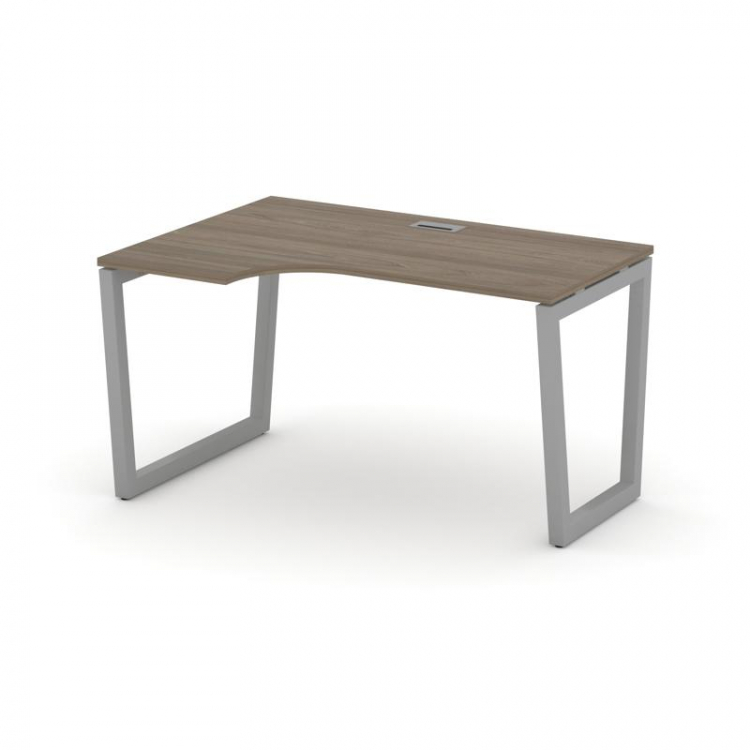Style Project Стол рабочий эргоном. SN-5T2.SPA-012(L) Вяз Благородный/Металл Серый/Заглушка Пластик