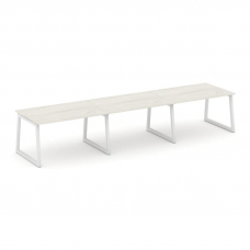 Style Project Стол переговорный SN-5T1.SPRG-024.3 Дуб Наварра/Металл Белый 4740*980*750