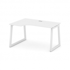 Style Project Стол рабочий эргоном. SN-5T1.SPA-021(L) Белый/Металл Белый/Заглушка Пластик Белый 1380