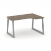 Style Project Стол рабочий эргоном. SN-5T1.SPA-011(R) Вяз Благородный/Металл Серый/Заглушка Пластик