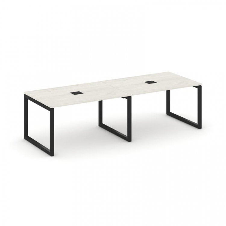 Style Project Стол переговорный SN-5O.SPRG-014 Дуб Наварра/Металл Черный 3160*980*750