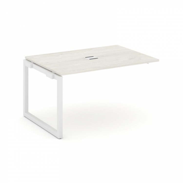 Style Project Проходной наб. элем. перег. стола SN-5O.NSPRG-004 Дуб Наварра/Металл Белый 1580*980*75