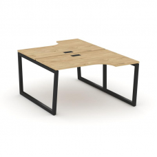 Style Project Рабочая станция эргоном. SN-5T2.DRPA-022 Тиквуд Светлый/Металл Черный/Заглушка Пластик