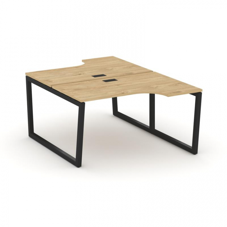 Style Project Рабочая станция эргоном. SN-5T2.DRPA-022 Тиквуд Светлый/Металл Черный/Заглушка Пластик