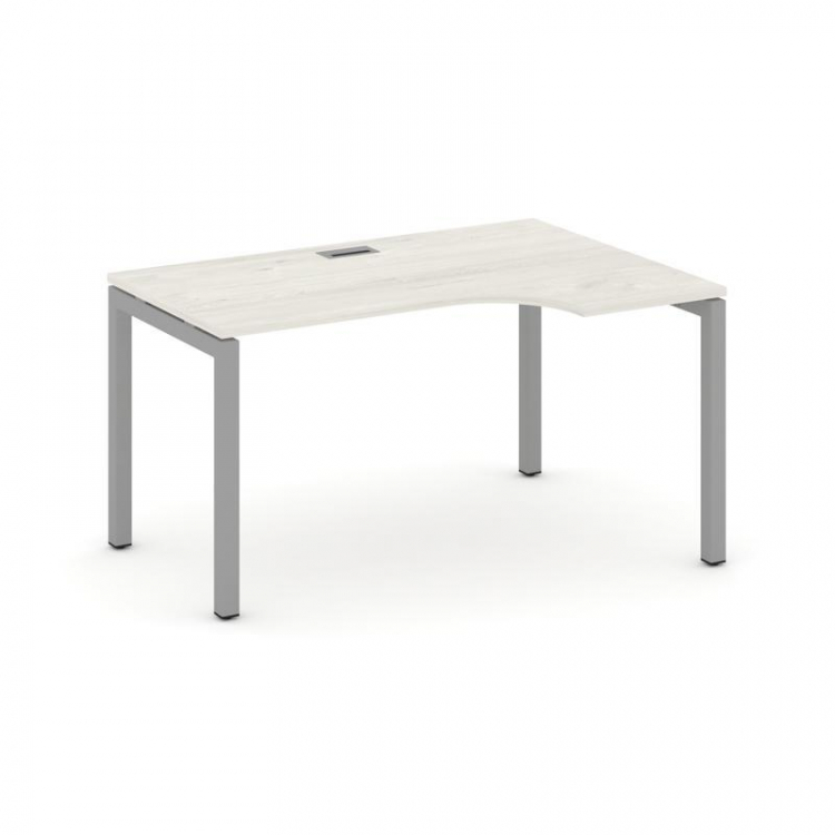 Style Project Стол рабочий эргоном. SN-5P.SPA-002(R) Дуб Наварра/Металл Серый 1580*600/980*750