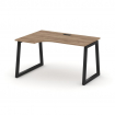 Style Project Стол рабочий эргоном. SN-5T1.SPA-011(L) Дуб Табак/Металл Черный/Заглушка Пластик Черны
