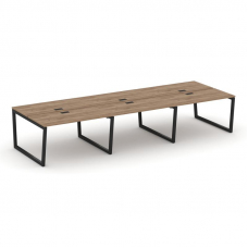 Style Project Рабочая станция 2-х сторон. SN-5T2.DRS-082 Дуб Табак/Металл Черный/Заглушка Пластик Че