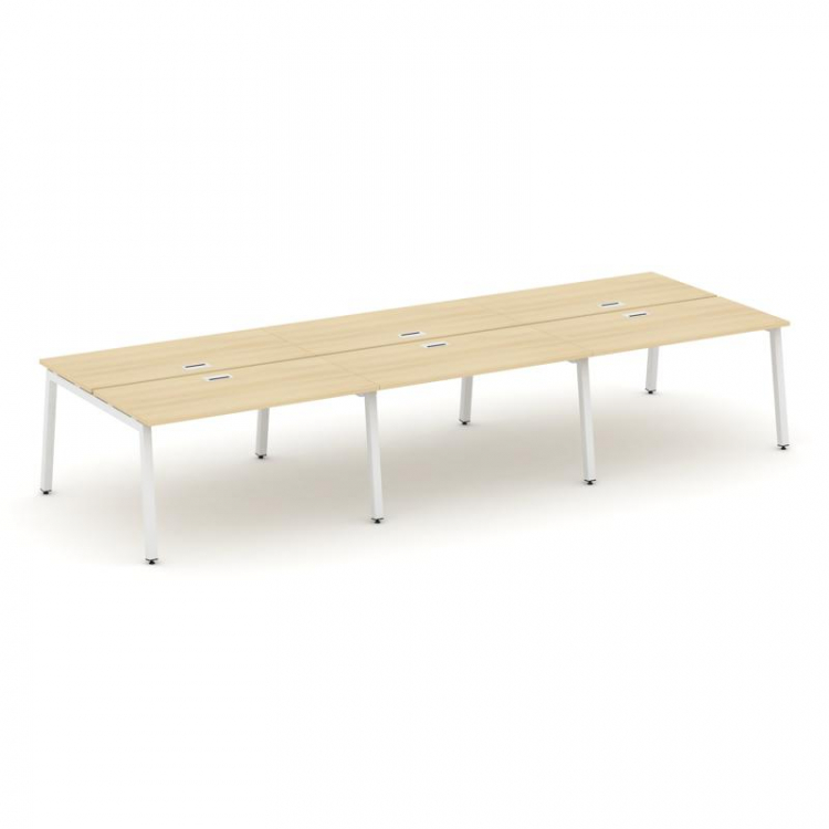 Style Project Рабочая станция 2-х сторон. SN-5A.DRS-072 Акация Лорка/Металл Белый 3540*1432*750