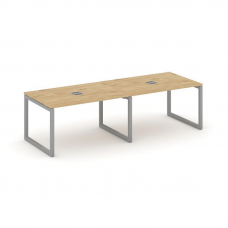 Style Project Стол переговорный SN-5O.SPRG-011 Тиквуд Светлый/Металл Серый 1960*980*750