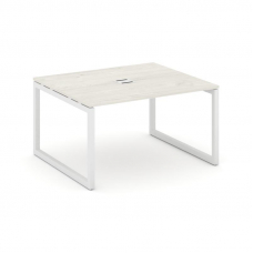 Style Project Стол переговорный SN-5O.SPRG-032 Дуб Наварра/Металл Белый 1180*1180*750