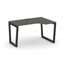 Style Project Стол рабочий эргоном. SN-5T2.SPA-011(R) Антрацит/Металл Черный/Заглушка Пластик Черный