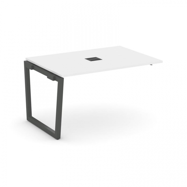 Style Project Проходной наб. элем. перег. стола SN-5T2.NSPRG-001 Белый/Металл Антрацит/Заглушка Мета