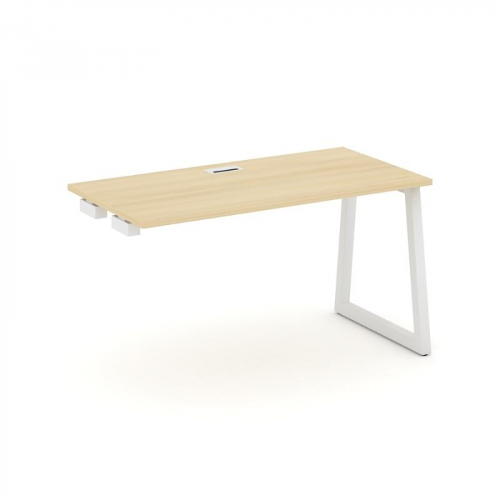 Стайл Проджект Стол-приставка к опор. элем. SN-5T1.OPRS-004 Акация Лорка/Металл Белый/Заглушка Пласт