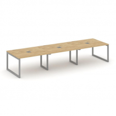 Стайл Проджект Стол переговорный SN-5O.SPRG-053 Тиквуд Светлый/Металл Серый 4140*1180*750